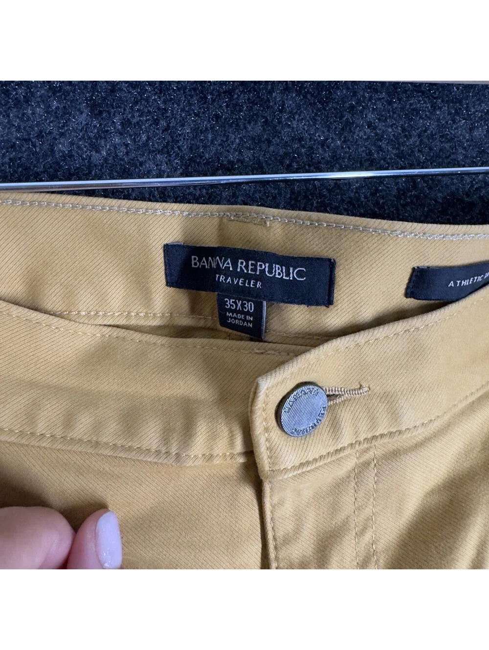 Banana Republic Jeans Men 35*30 Yellow Denim Medium Wash Mid Rise Straight